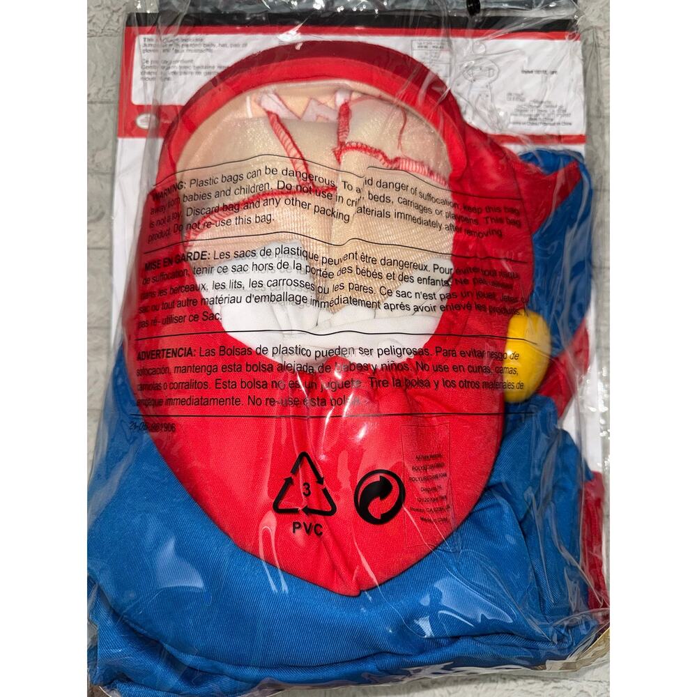 Disguise Nintendo Super Mario Brothers Boys Mario Deluxe Costume Size small 4/6 - Picture 5 of 6